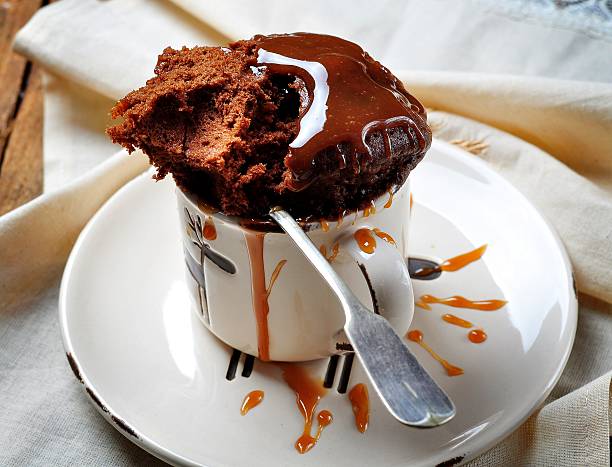 istock Delicious Mug Cake, cooked in a cup in the microwave 504706840