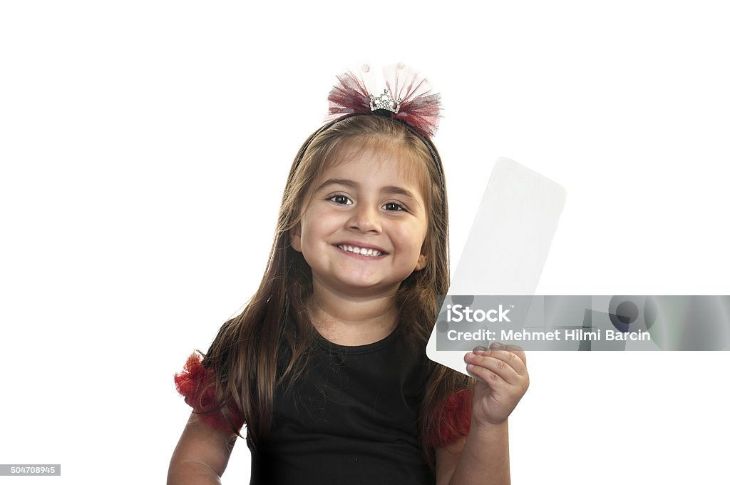 Leere Papier auf kleine Mädchen hand - Lizenzfrei Halten Stock-Foto