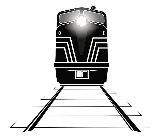 diesel locomotive diesel locomotive train vehicle front view stock illustrations