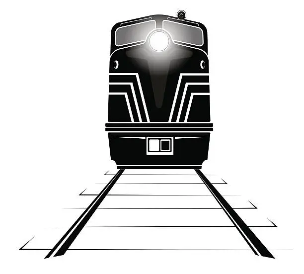 Vector illustration of diesel locomotive