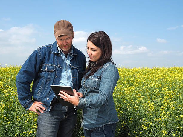 istock Farmer Couple and Tablet 504709455