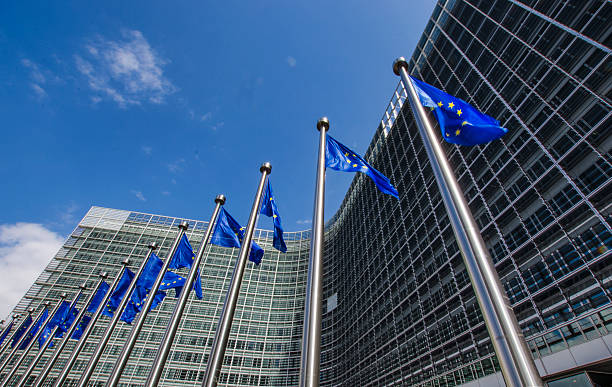 istock EU flags in front of European Commission in Brussels 504709940
