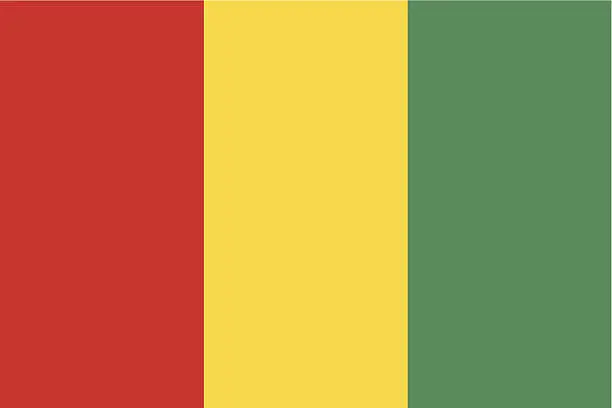 Vector illustration of guinea flag