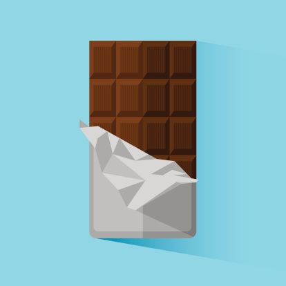 Flat illustration of sweet chocolate.