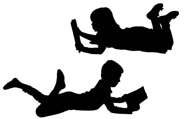 Photo of Vector silhouette of children.