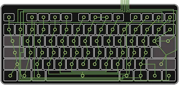 Vector illustration of Keyboard Circuit