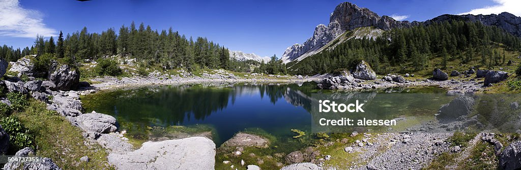 Panoramiczny widok na góry Jezioro - Zbiór zdjęć royalty-free (Alpy)