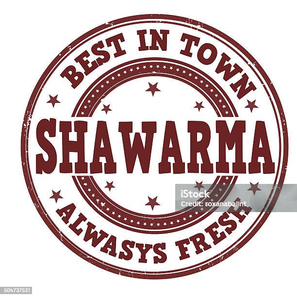 Vetores de Shawarma Stamp e mais imagens de Almoço - Almoço, Carne, Carne de Vaca