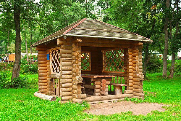istock Gazebo in the woods 504738051