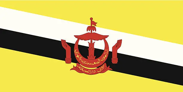 Vector illustration of brunei flag