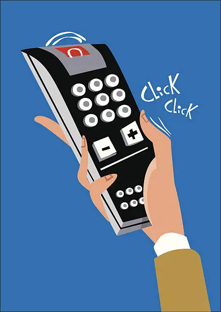 Vector illustration of Remote control TV