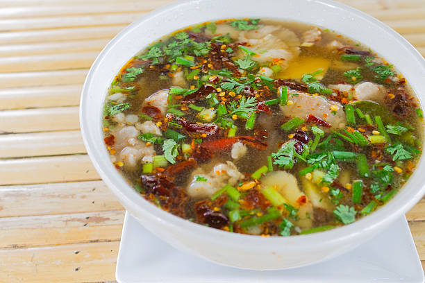 istock Hot and spicy pork rib hot pot withThai herbs 504740961