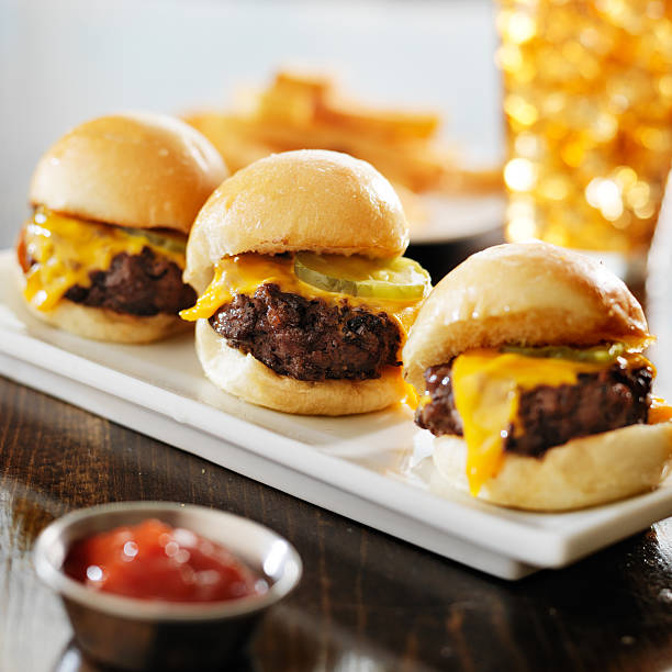 istock burger sliders with melted cheese and pickle 504741205