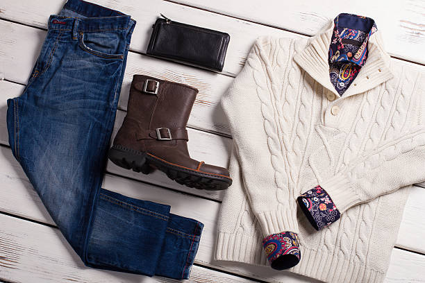 istock Set of men's clothing. 504741548