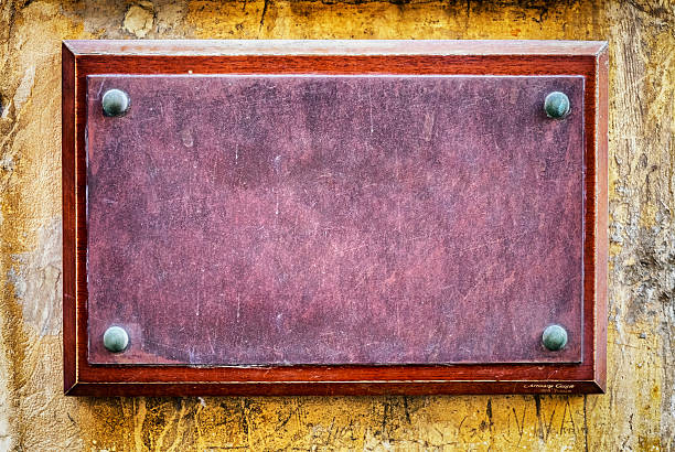 istock old blank metal sign 504742696