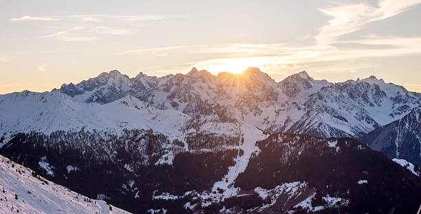 istock Sunset over winter Alps 504744804