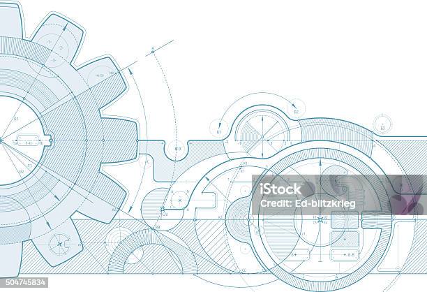 Ilustración de Fondo De Engranaje De Barril y más Vectores Libres de Derechos de Ingeniero - Ingeniero, Industria, Plano - Documento