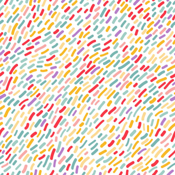 seamless pattern with confetti - süs şekeri illüstrasyonlar stock illustrations