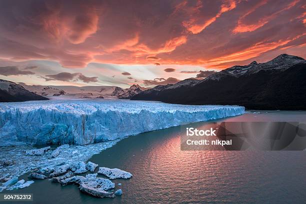 Sunset At Perito Moreno Glacier Stock Photo - Download Image Now - Argentina, Patagonia - Argentina, Landscape - Scenery