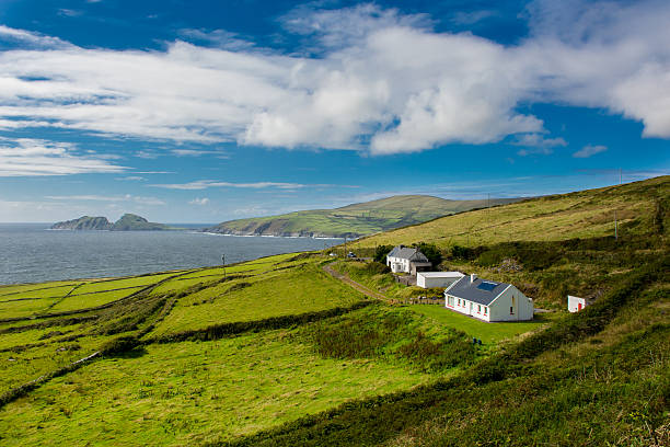 casas na costa da irlanda - republic of ireland - fotografias e filmes do acervo