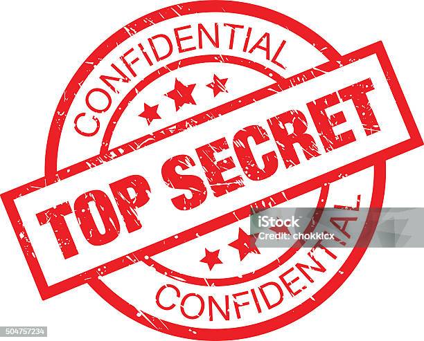 Top Secret Rubber Stamp Stock Illustration - Download Image Now - Confidential, Top Secret, Rubber Stamp