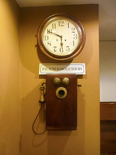 Vintage Telephone and Wall Clock