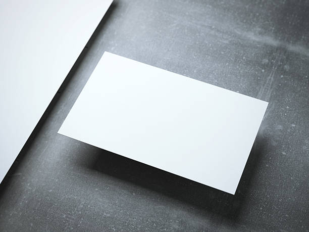 istock Blank  business card on the metal floor 504780324