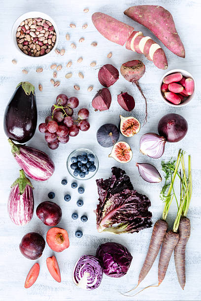 istock Assorted purple toned fruits and vegetables as a collection 504783971
