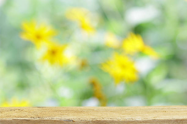 istock Outdoor Wooden table view 504784568