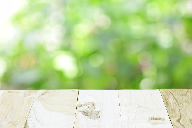 istock Outdoor Wooden table view 504785338