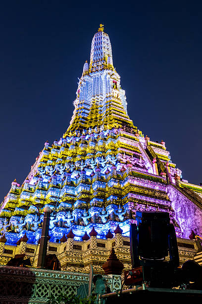 istock Wat Arun night scenes on white and yellow light 504785880
