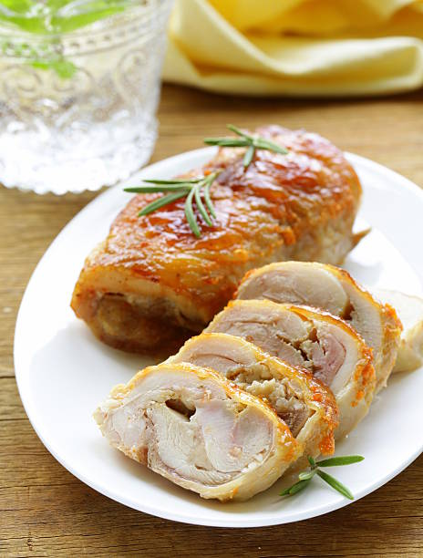 istock baked chicken roulade with garlic and rosemary 504786459