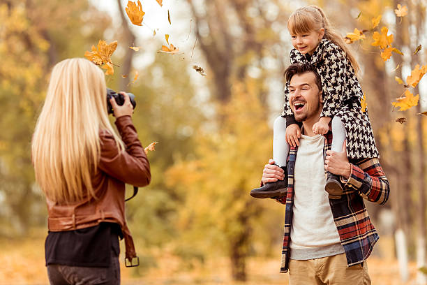 istock Family walk autumn 504787128
