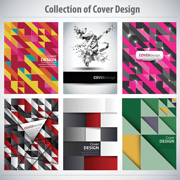 Collection of cover design, vector brochure, flyer template vector art illustration