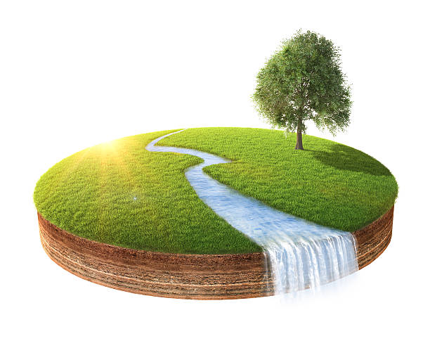 istock Cross section of little island 504787626