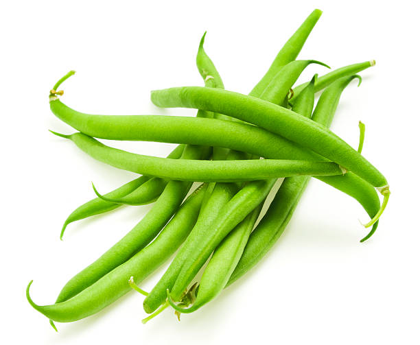 istock Green beans isolated on a white background 504787645