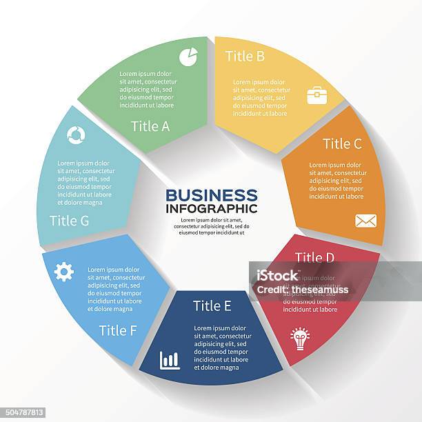 Moderne Vektorinfografik Für Businessprojekt Stock Vektor Art und mehr Bilder von Informationsgrafik - Informationsgrafik, Pfeil, Pfeilzeichen