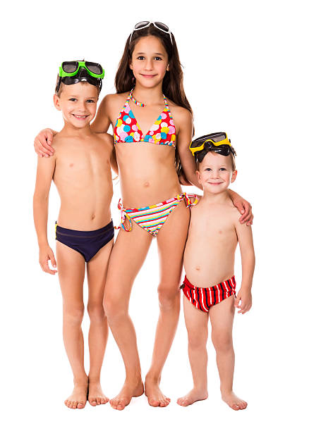 istock Three kids in diving masks 504788031