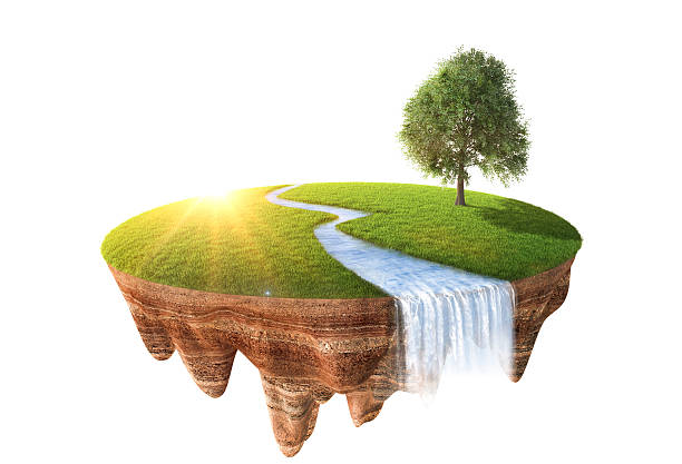 istock Cross section of little island 504788130