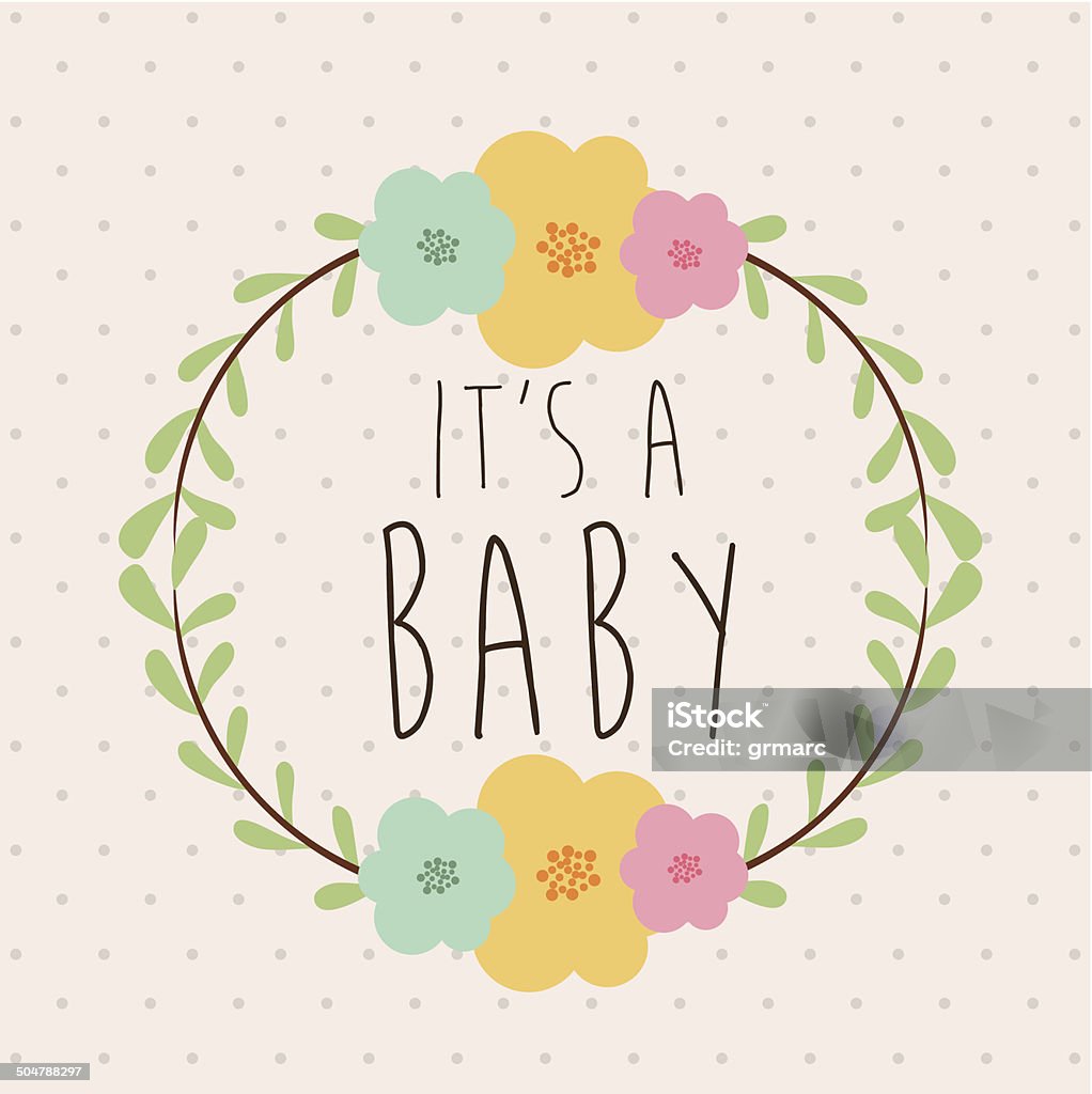 Baby shower design Baby shower design over beige background, vector illustration Announcement Message stock vector