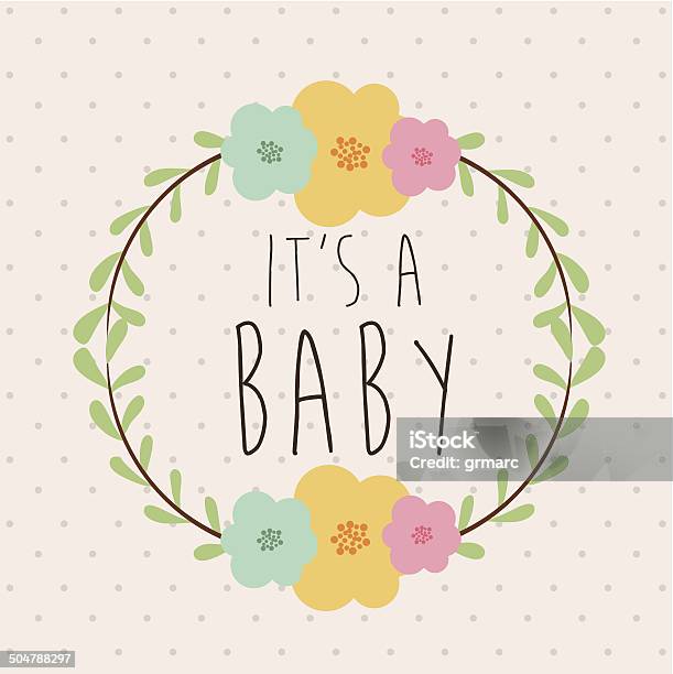 Baby Shower Design Stock Illustration - Download Image Now - Announcement Message, Baby - Human Age, Bay Tree