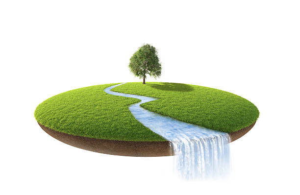 istock Cross section of little island 504788362