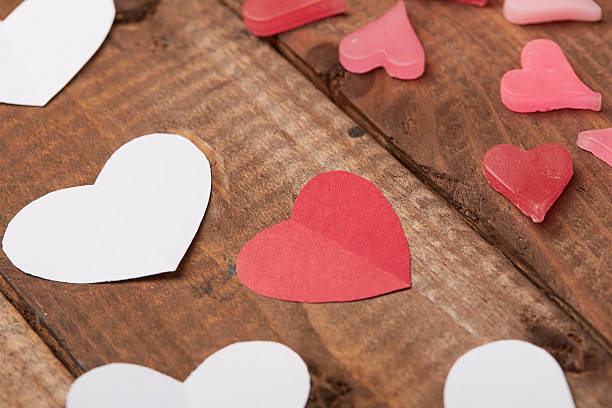 istock paper hearts on Valentine's Day 504789354