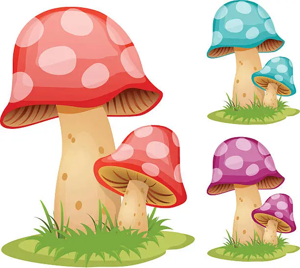 Vector illustration of Mushrooms
