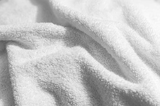 istock White natural cotton towel  background photo 504814614