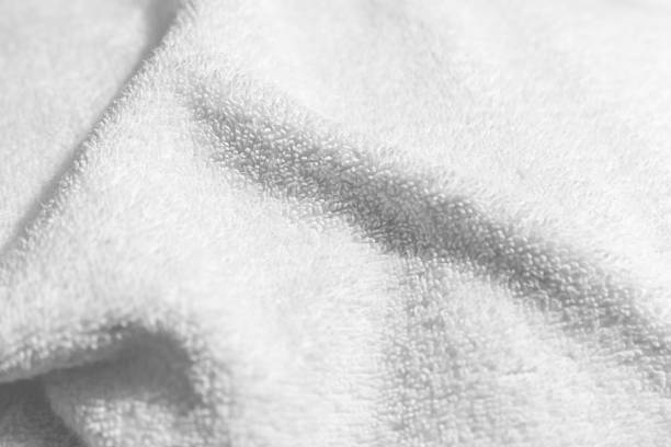 istock White natural cotton towel  background photo 504814646