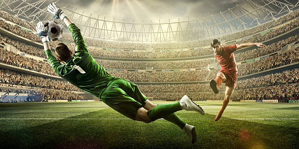 istock Soccer game moment with goalkeeper 504814806