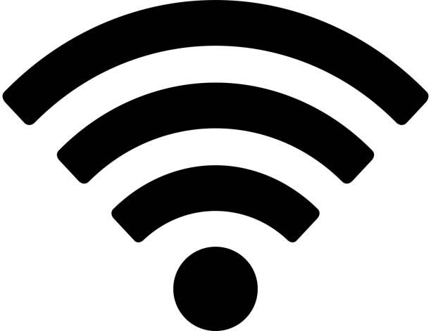 Wifi icon Wifi icon isolated on white wireless technology stock illustrations