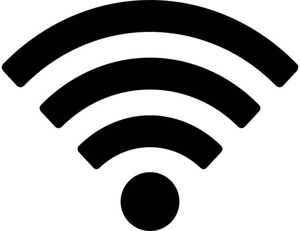 Wifi icon Wifi icon isolated on white silhouette of the wifi icon stock illustrations
