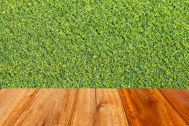 istock green grass on wood floor,in sunny day 504816610
